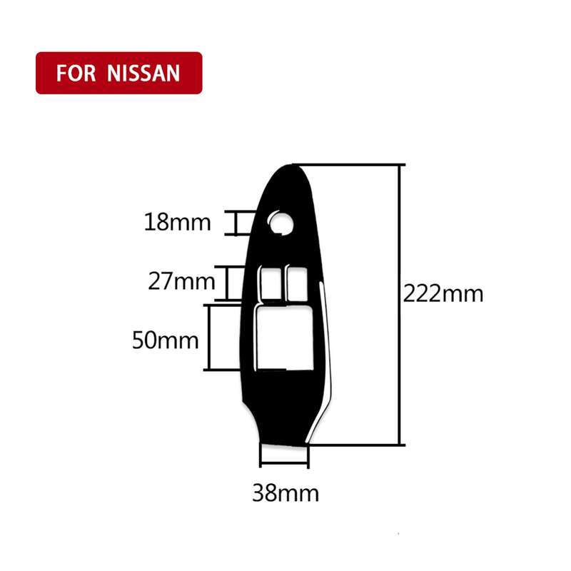 For Nissan 370Z Z34 2009- Car Driver Side Door Lift Panel Decorative Sticker, Right Drive (Black)