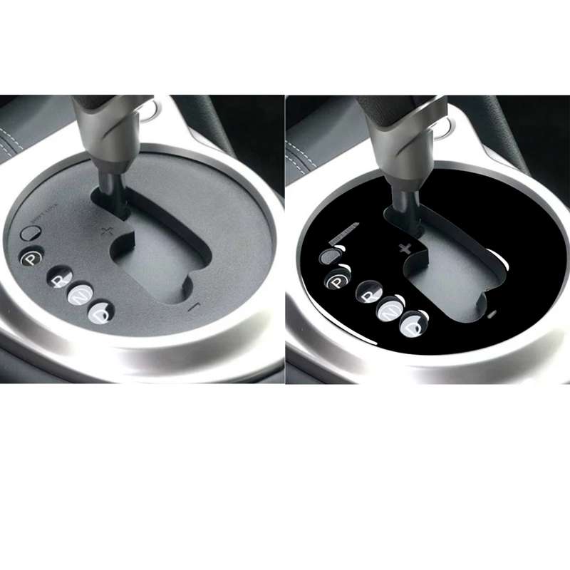 For Nissan 370Z Z34 2009- Car Automatic Transmission Panel Decorative Sticker, Left Drive (Black)