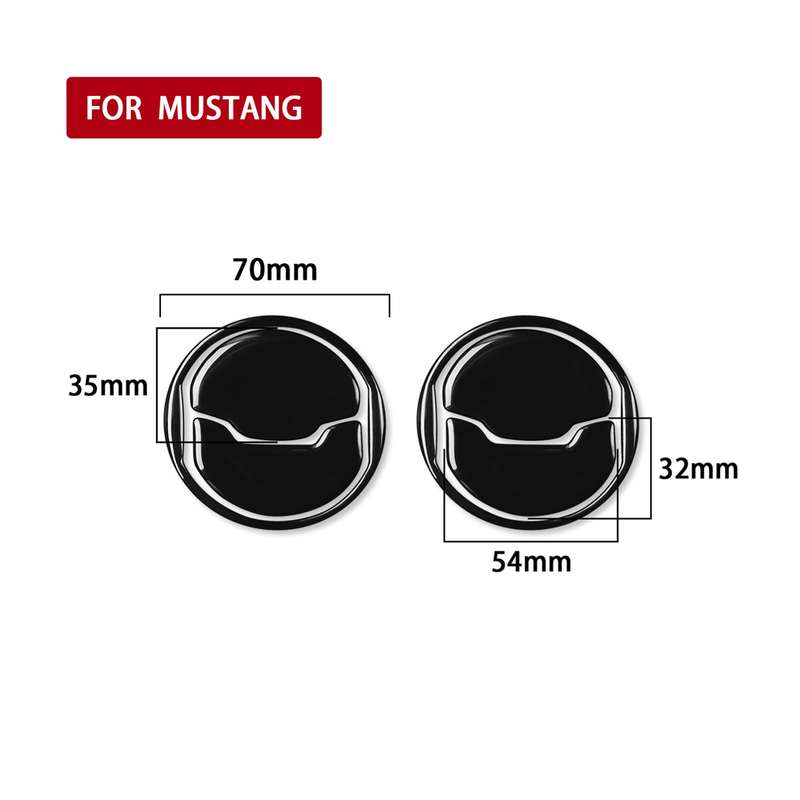 For Ford Mustang 2015-2020 6 in 1 Car Air Outlet Decorative Sticker, Left and Right Drive Universal