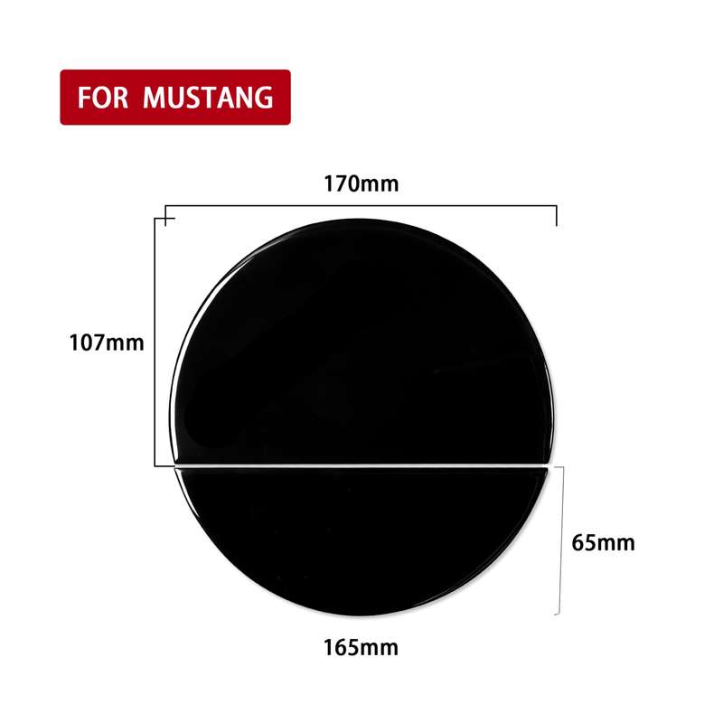 For Ford Mustang 2015-2020 Car Fuel Tank Cap Decorative Sticker, Left and Right Drive Universal (Bla