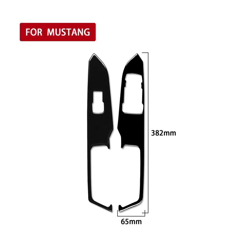 For Ford Mustang 2015-2020 Car Window Lift Decorative Sticker, Right Drive (Black)