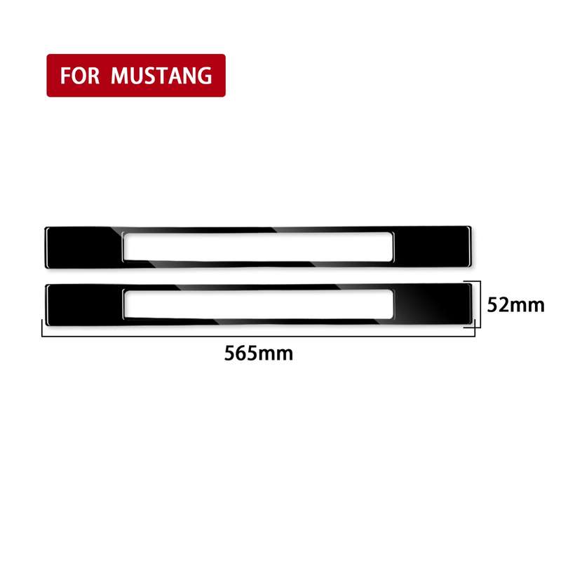For Ford Mustang 2015-2020 Car Threshold Decorative Sticker, Left and Right Drive Universal (Black)