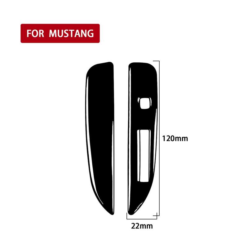 For Ford Mustang 2015-2020 Car Shifter Paddle Decorative Sticker, Right Drive (Black)