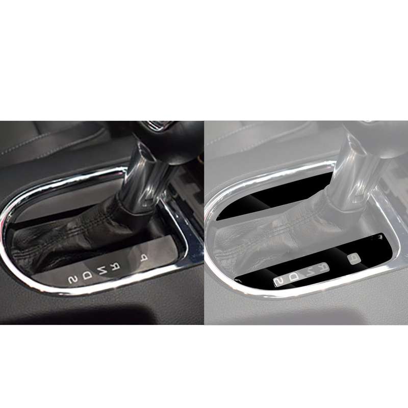 For Ford Mustang 2015-2020 Car Shifter Paddle Decorative Sticker, Right Drive (Black)