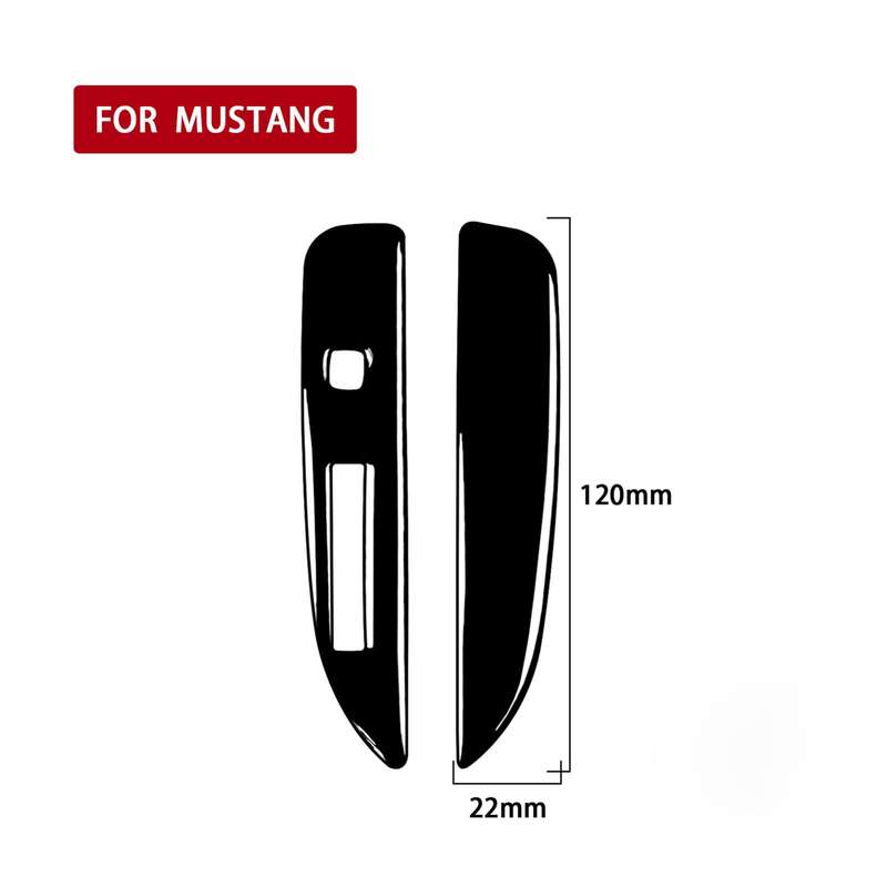 For Ford Mustang 2015-2020 Car Shifter Paddle Decorative Sticker, Left Drive (Black)