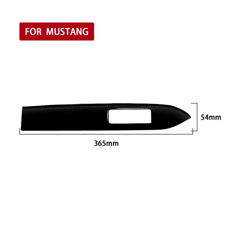 For Ford Mustang 2015-2020 Car Dashboard Decorative Sticker, Right Drive (Black)
