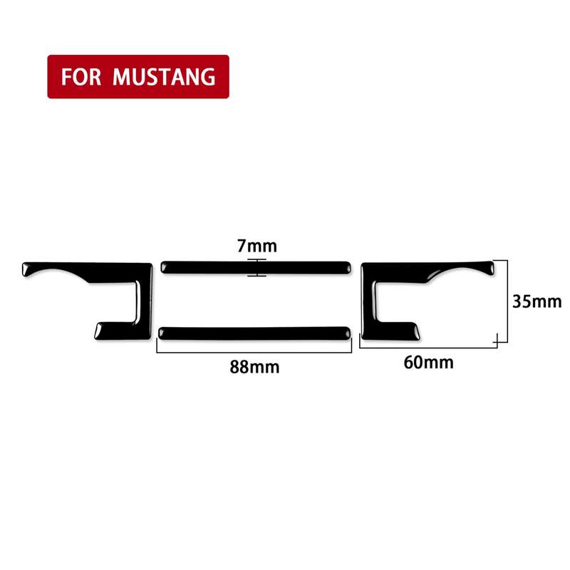 For Ford Mustang 2015-2020 Car Central Control CD Decorative Sticker, Left and Right Drive Universal