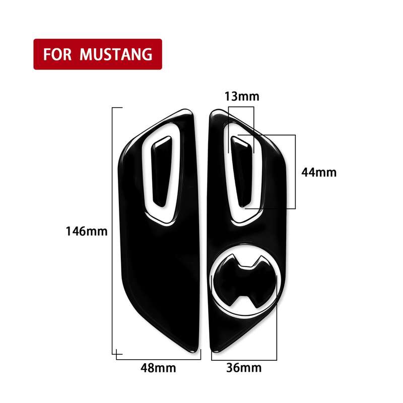 For Ford Mustang 2015-2020 Car Seat Adjustment Button Decorative Sticker, Right Drive (Black)