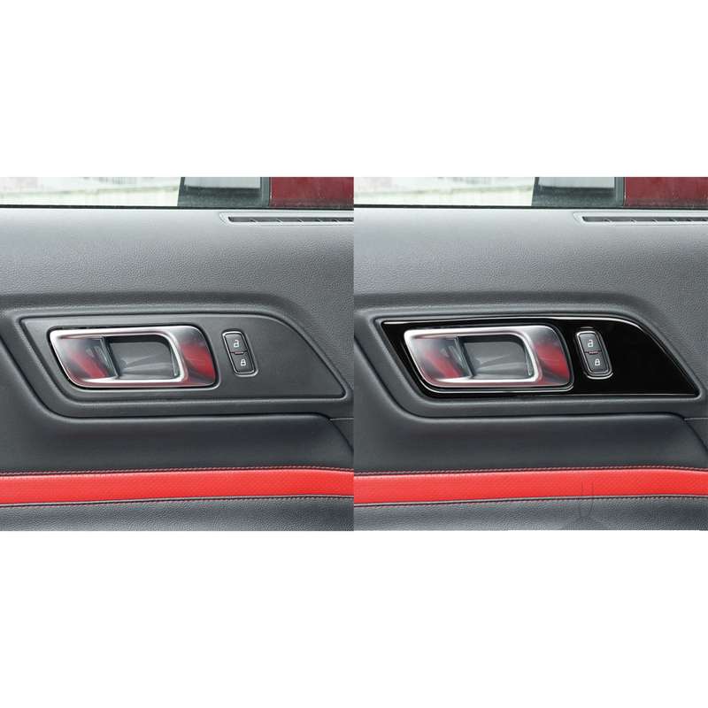 For Ford Mustang 2015-2020 Car Door Handle Panel Decorative Sticker, Left and Right Drive Universal