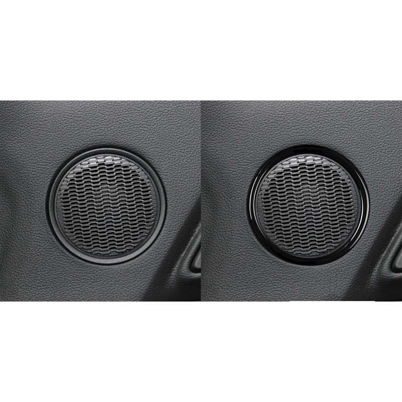 For Ford Mustang 2015-2020 Car Horn Ring Decorative Sticker, Left and Right Drive Universal(Black)