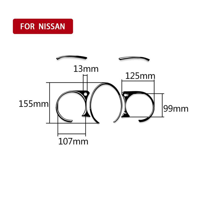 For Nissan 370Z Z34 2009- 5 in 1 Car Speed Dashboard Decorative Sticker, Left and Right Drive Univer