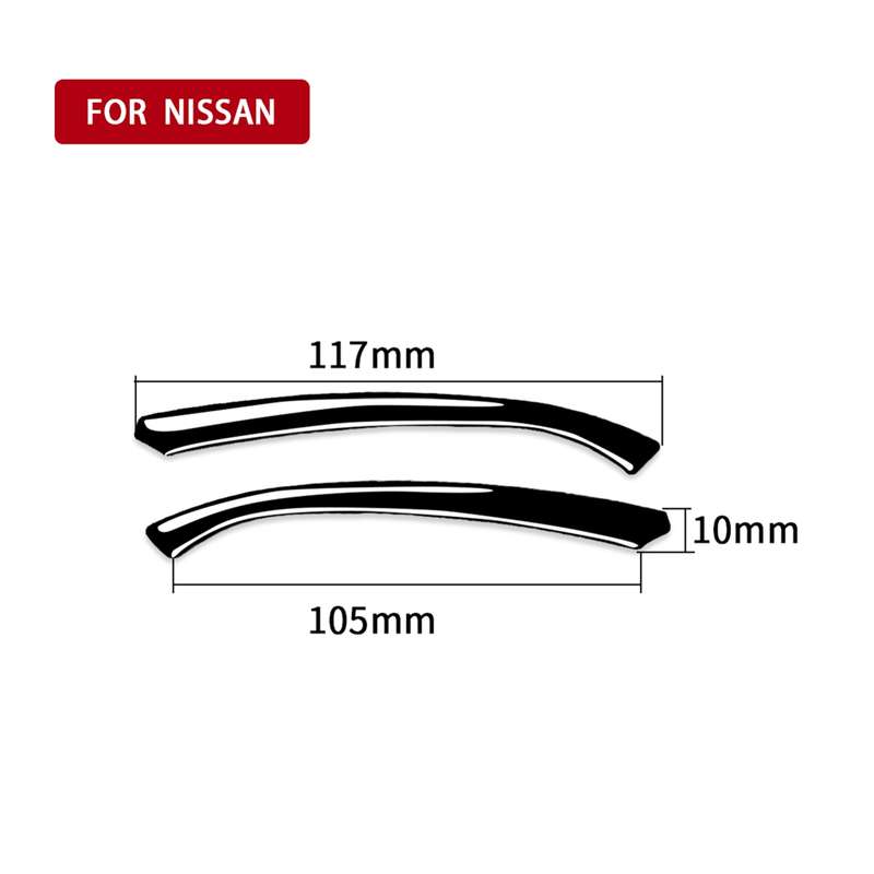 For Nissan 370Z Z34 2009- Car Dashboard Decorative Sticker, Left and Right Drive Universal (Black)