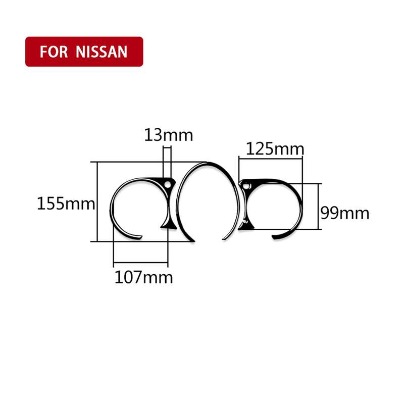 For Nissan 370Z Z34 2009- Car Dashboard Panel Decorative Sticker, Left and Right Drive Universal (Bl