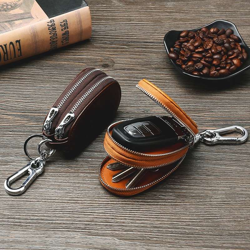 TP-9006 Double-deck Multi-function Car Key Bag(Coffee)