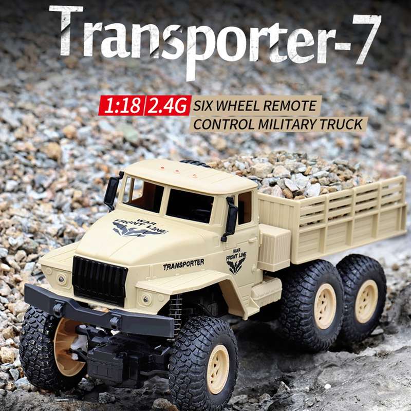 JJR/C 1:18 2.4Ghz 4 Channel Remote Control Dongfeng 7 Six-wheeled Armor Truck Vehicle Toy(Green)