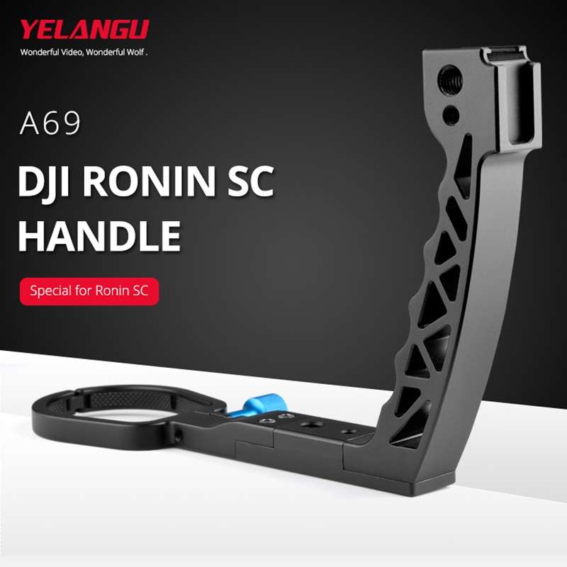 YELANGU A69 Lifting Handle Pot Handheld Stabilizer Extension Mount for DJI Ronin SC (Black)