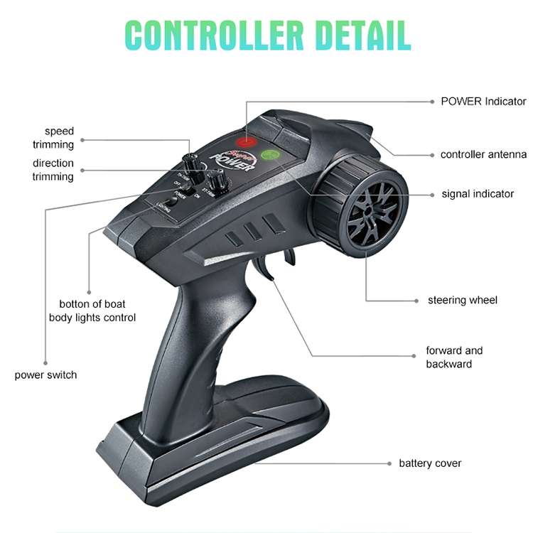 HongXunJie HJ806 2.4Ghz Water Cooling High Speed Racing Boats with Remote Controller, Auto Flip Func