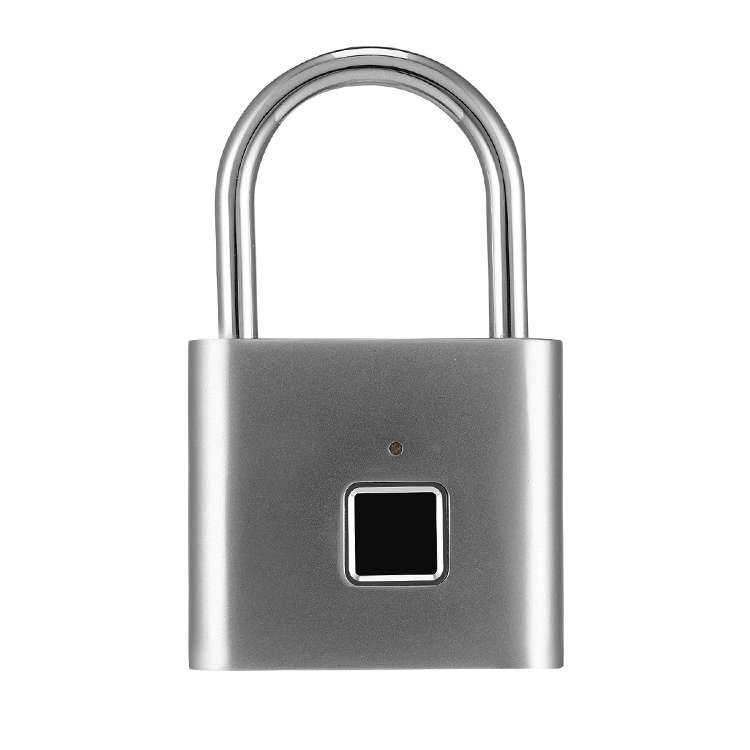 Stainless Steel Automatic Intelligent Fingerprint Padlock Electronic Lock, 10 Fingerprint Edition(Si