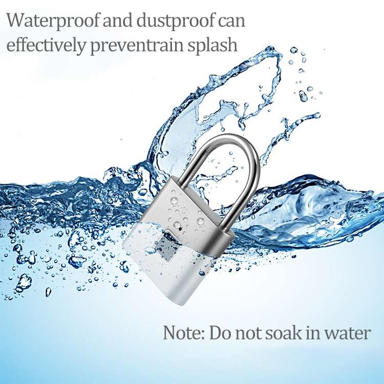 Stainless Steel Automatic Intelligent Fingerprint Padlock Electronic Lock, 10 Fingerprint Edition(Si