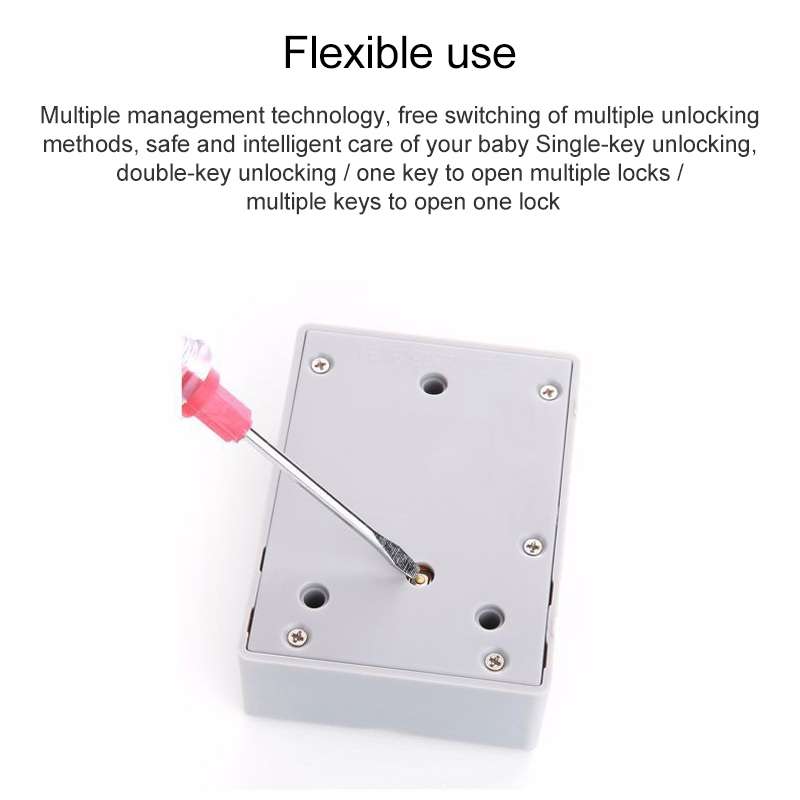 T3 ABS Magnetic Card Induction Lock Invisible Bilateral Open Cabinet Door Lock (White)