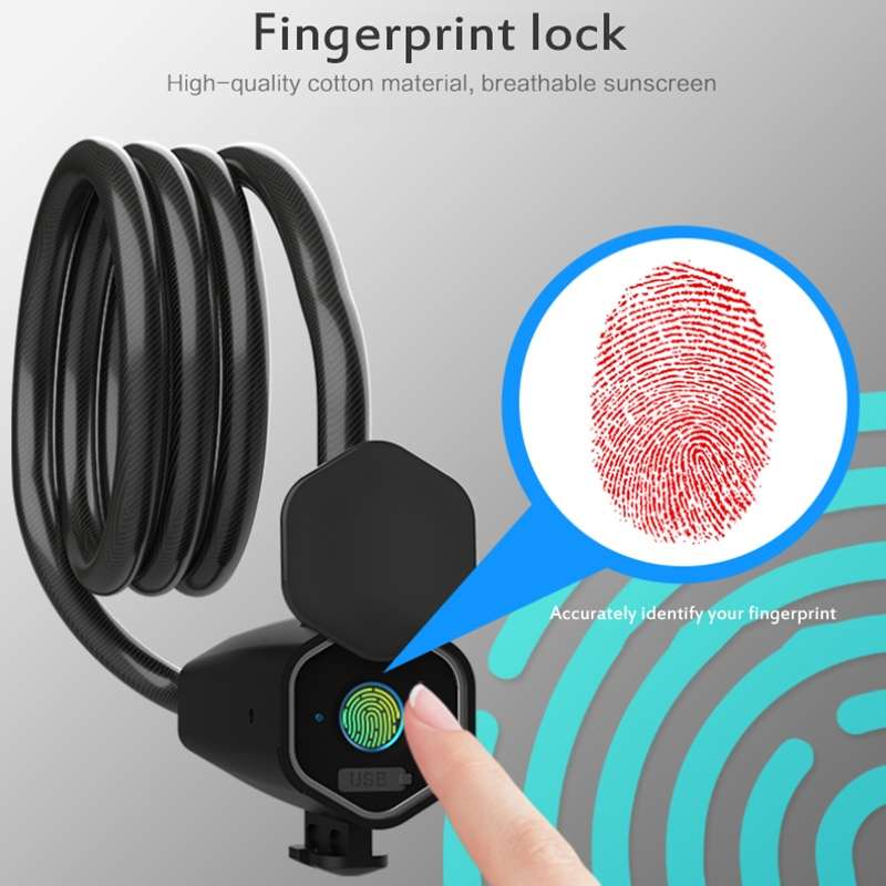 T23F Micro USB Charging Zinc Alloy Smart Triple Linkage Open Fingerprint Drawer Lock File Cabinet Lo