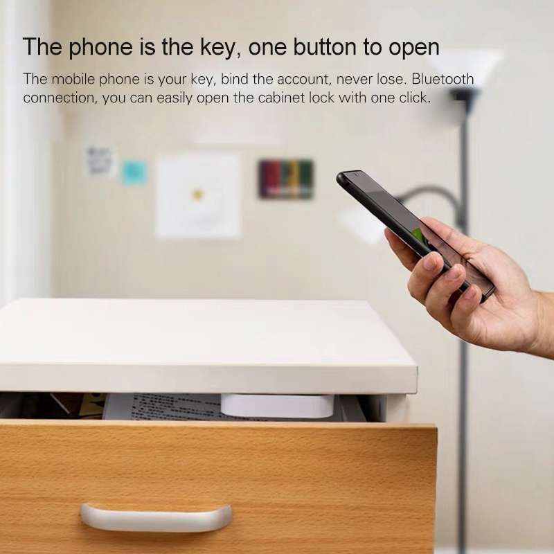 T1 Bluetooth + Tuya APP Smart Drawer Lock Invisible Lock, Support Remote Control Unlocking