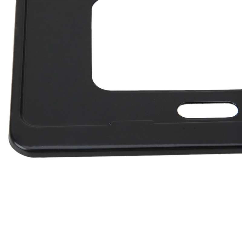 2 PCS Car License Plate Frames Stainless Steel License Plate Frame(Black)