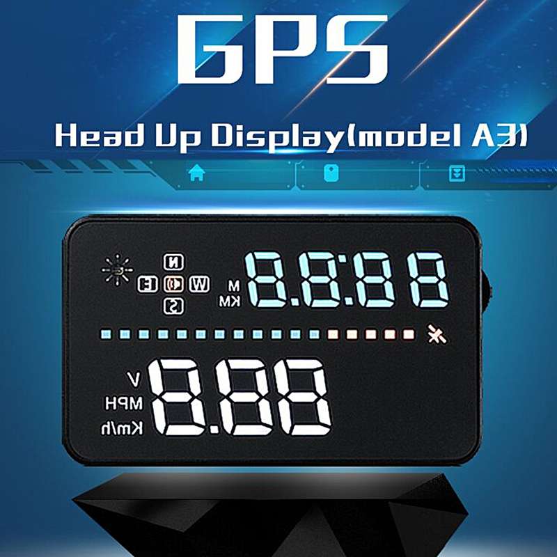 A3 3.5 inch Car GPS HUD / OBD Vehicle-mounted Gator Automotive Head Up Display Security System with