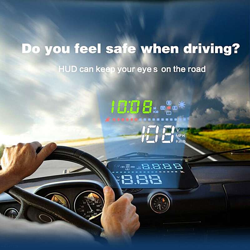A3 3.5 inch Car GPS HUD / OBD Vehicle-mounted Gator Automotive Head Up Display Security System with