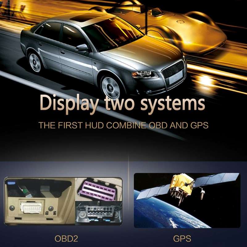 S7 5.8 inch Car GPS HUD / OBD2 Vehicle-mounted Gator Automotive Head Up Display Security System with
