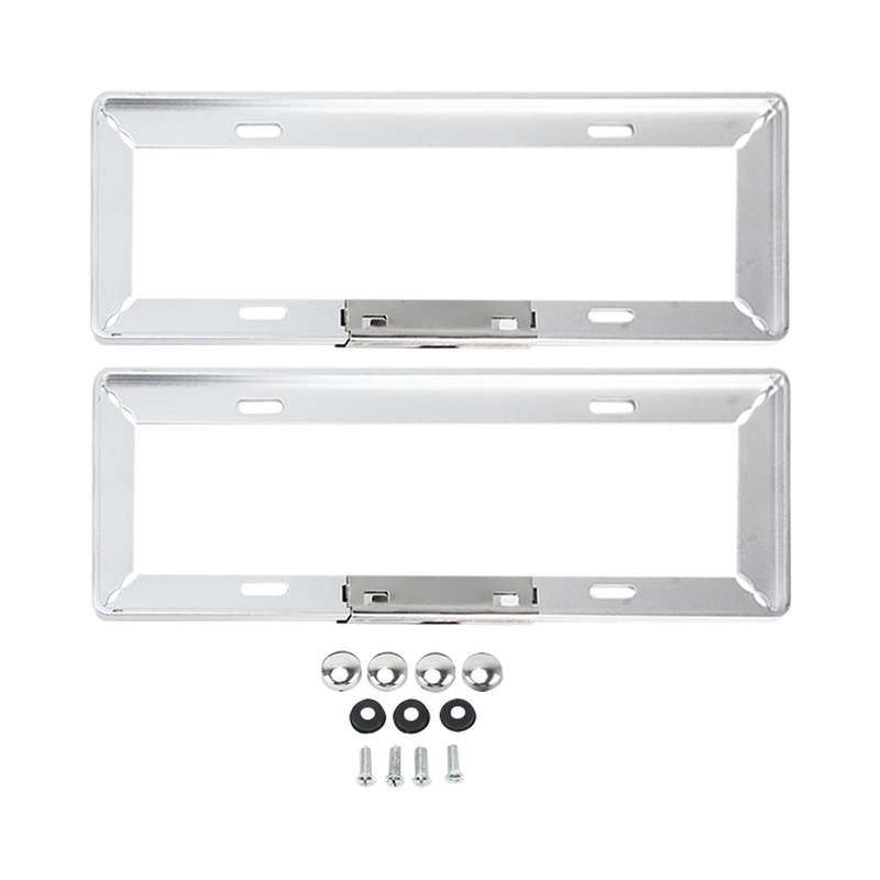 2 PCS Simple and Beautiful Car License Plate Frame Holder Universal License Plate Holder Car Accesso