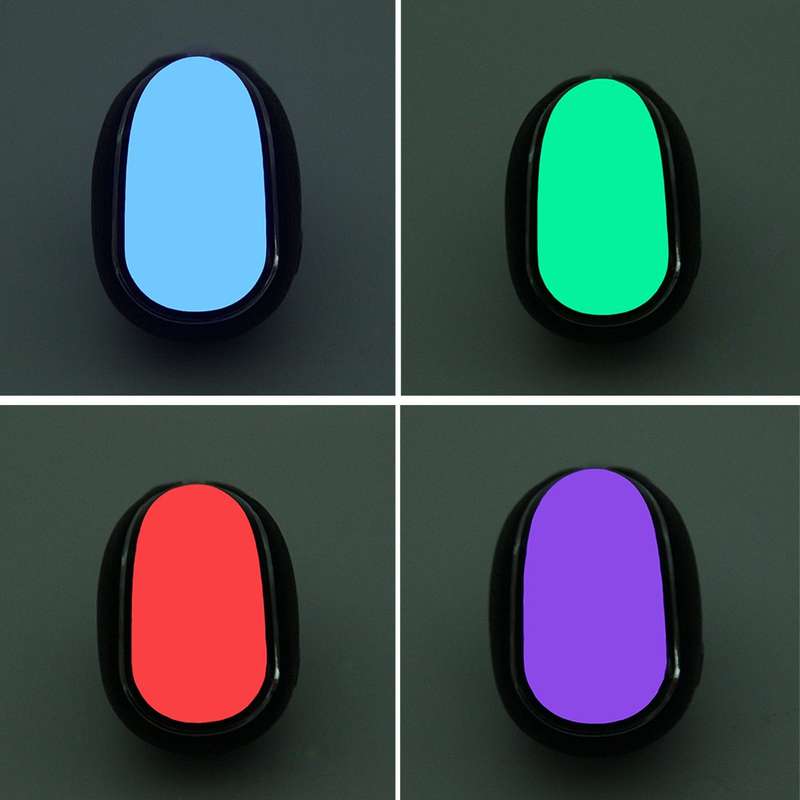 Colorful Car Breathing Racing Dash LED Magic Lamp Black Leather Gear Head Shift Knob, Size: 11.5 * 4