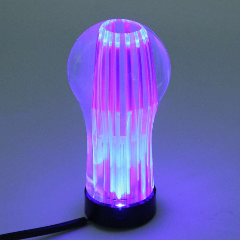 Crystal Double Light Car Breathing Racing Dash LED Magic Lamp Gear Head Shift Knob with Base, Size: