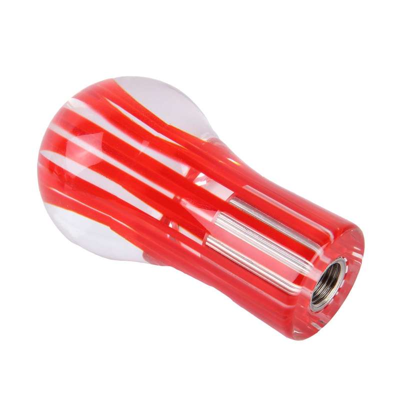 Crystal Double Light Car Breathing Racing Dash LED Magic Lamp Gear Head Shift Knob with Base, Size: