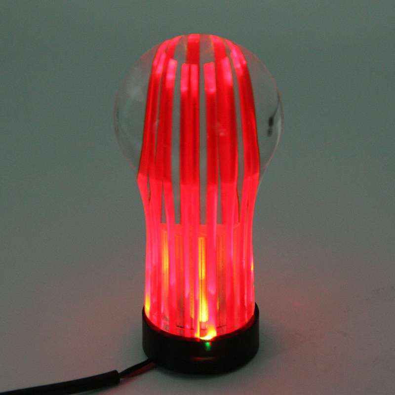 Crystal Double Light Car Breathing Racing Dash LED Magic Lamp Gear Head Shift Knob with Base, Size: