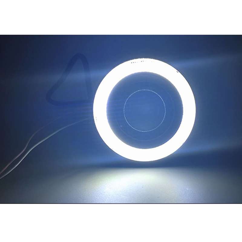 2 PCS 2.5 inch DC12-24V 10W 900LM 6500K Car Angel Eyes Fog Lamp Foglight, Cable Length: 20cm(White L