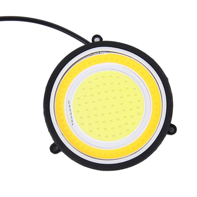 2 PCS DC 12V 10W 6000K Circular Car DRL Daytime Running Lights Lamp(White Light + Ice Blue Light)