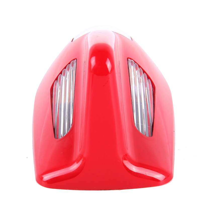 Solar Colorful Light Anti Collision Shark Fin Car Taillight LED Flash Warning Light Caution Light(Gr