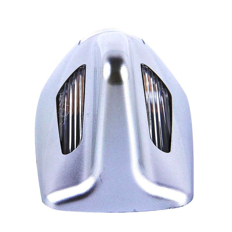Solar Colorful Light Anti Collision Shark Fin Car Taillight LED Flash Warning Light Caution Light(Gr