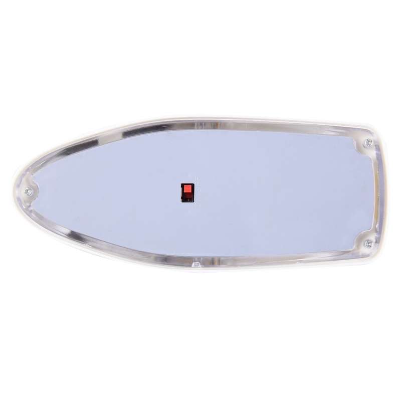 Solar Colorful Light Anti Collision Shark Fin Car Taillight LED Flash Warning Light Caution Light(Wh