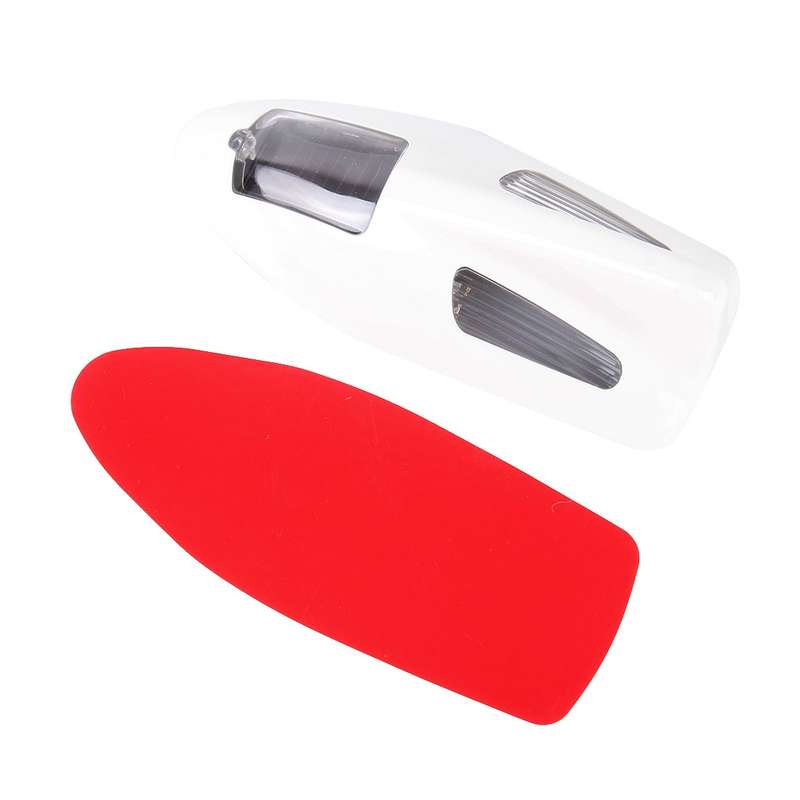 Solar Colorful Light Anti Collision Shark Fin Car Taillight LED Flash Warning Light Caution Light(Wh