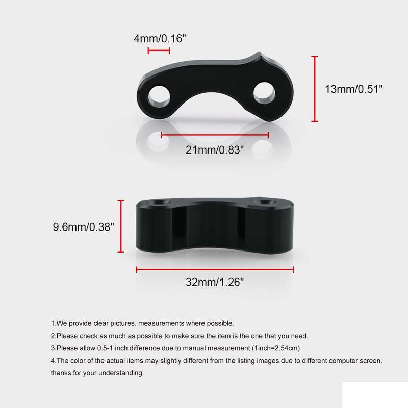 OT243 2 PCS Aluminum Alloy Window Latch Hinge Pivot for 95-04 Tacoma 00-06 Tundra Rear Quarter BL