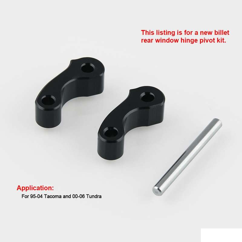 OT243 2 PCS Aluminum Alloy Window Latch Hinge Pivot for 95-04 Tacoma 00-06 Tundra Rear Quarter BL