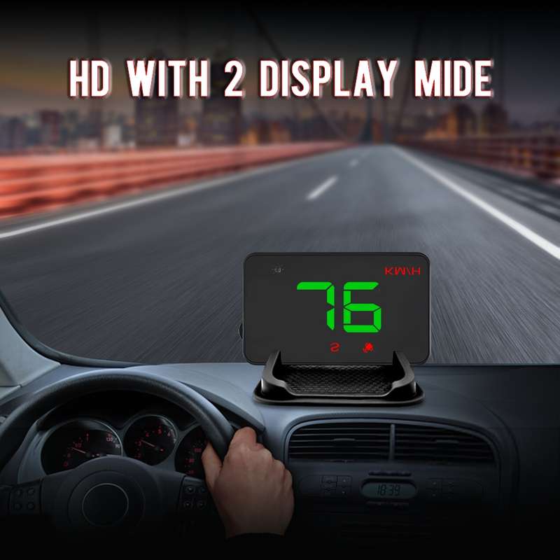 Geyiren A5 HUD 3.5 inch Car Head Up Display with GPS System, Two Mode Display, Light Sensors, KM/h M