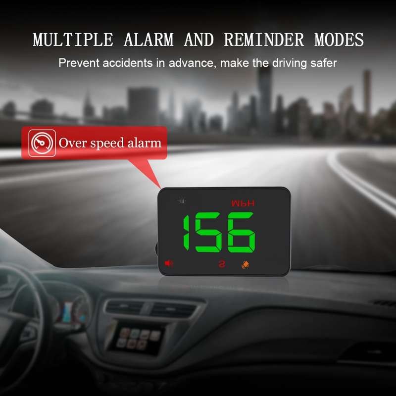Geyiren A5 HUD 3.5 inch Car Head Up Display with GPS System, Two Mode Display, Light Sensors, KM/h M