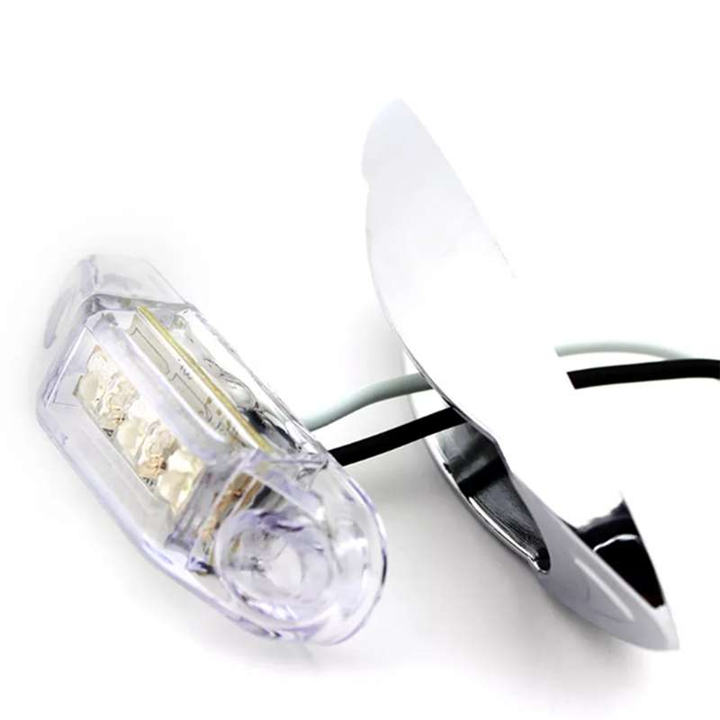10 PCS DC 10-30V Car Truck Trailer Piranha 3-LED Side Marker Indicator Lights Bulb Lamp, Light Color