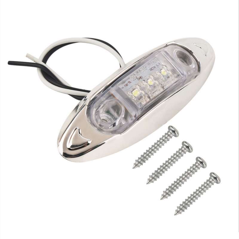 10 PCS DC 10-30V Car Truck Trailer Piranha 3-LED Side Marker Indicator Lights Bulb Lamp, Light Color