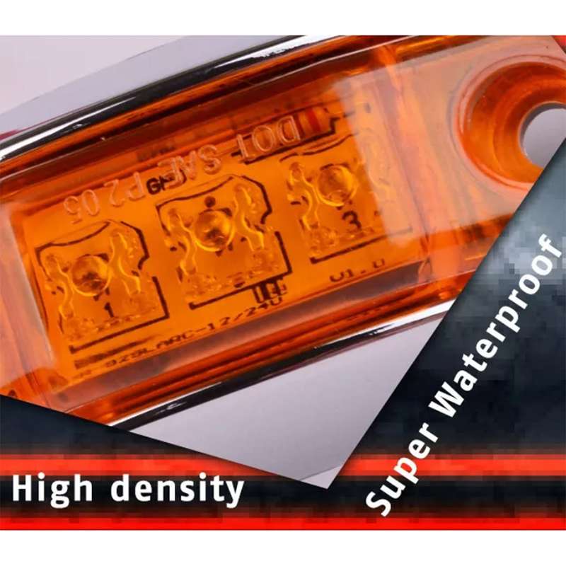 10 PCS DC 10-30V Car Truck Trailer Piranha 3-LED Side Marker Indicator Lights Bulb Lamp, Light Color