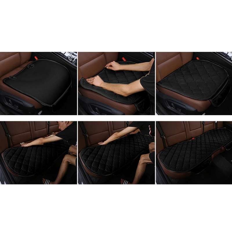 3 PCS / Set Luxurious Warm Car Seat Cover Cushion Universal Front Back Seat Covers Car Non-slip Chai