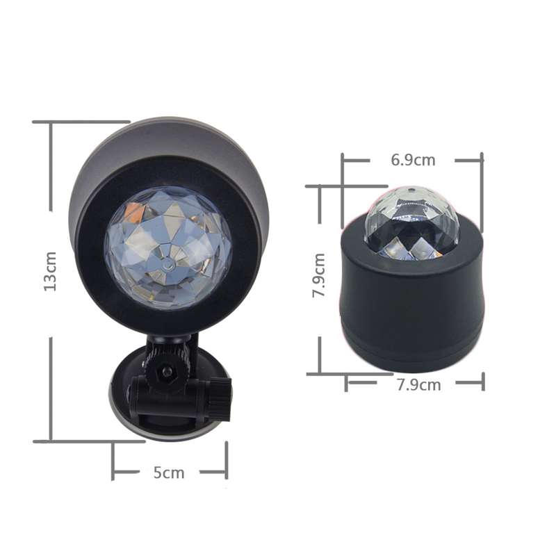 5V 6W Colorful Car Decoration DJ Light Sound Activated Strobe Effect Atmosphere Light Star Music Lig